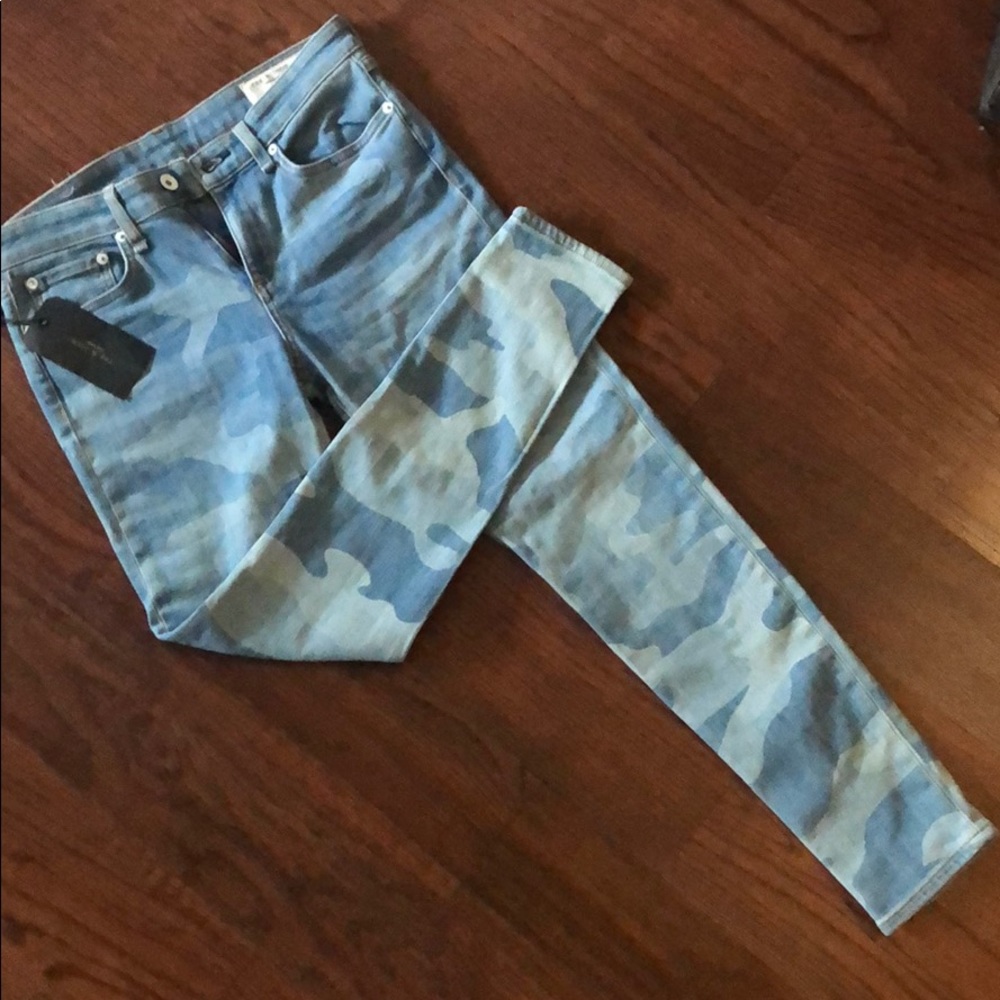 Rag & Bone Jeans 26 Cate MidRise Ankle Camo Skinny